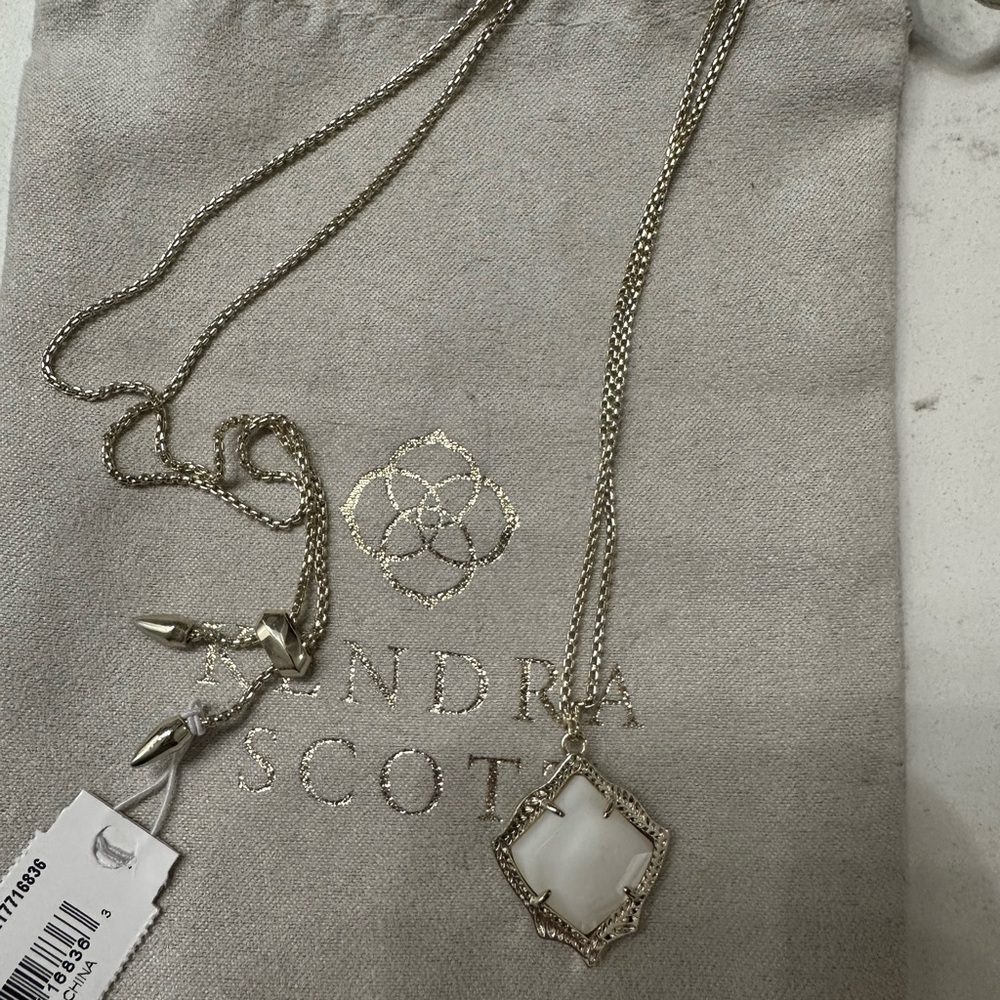 Kendra Scott White and Gold Necklace